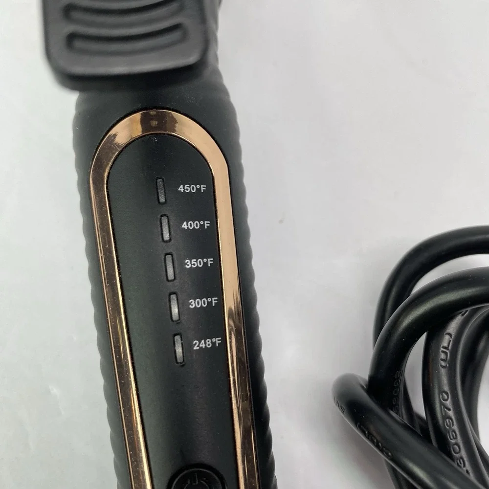 K&K Curling Iron 1.25 inch with clamp Hair Curler with Ceramic Coating Barrel